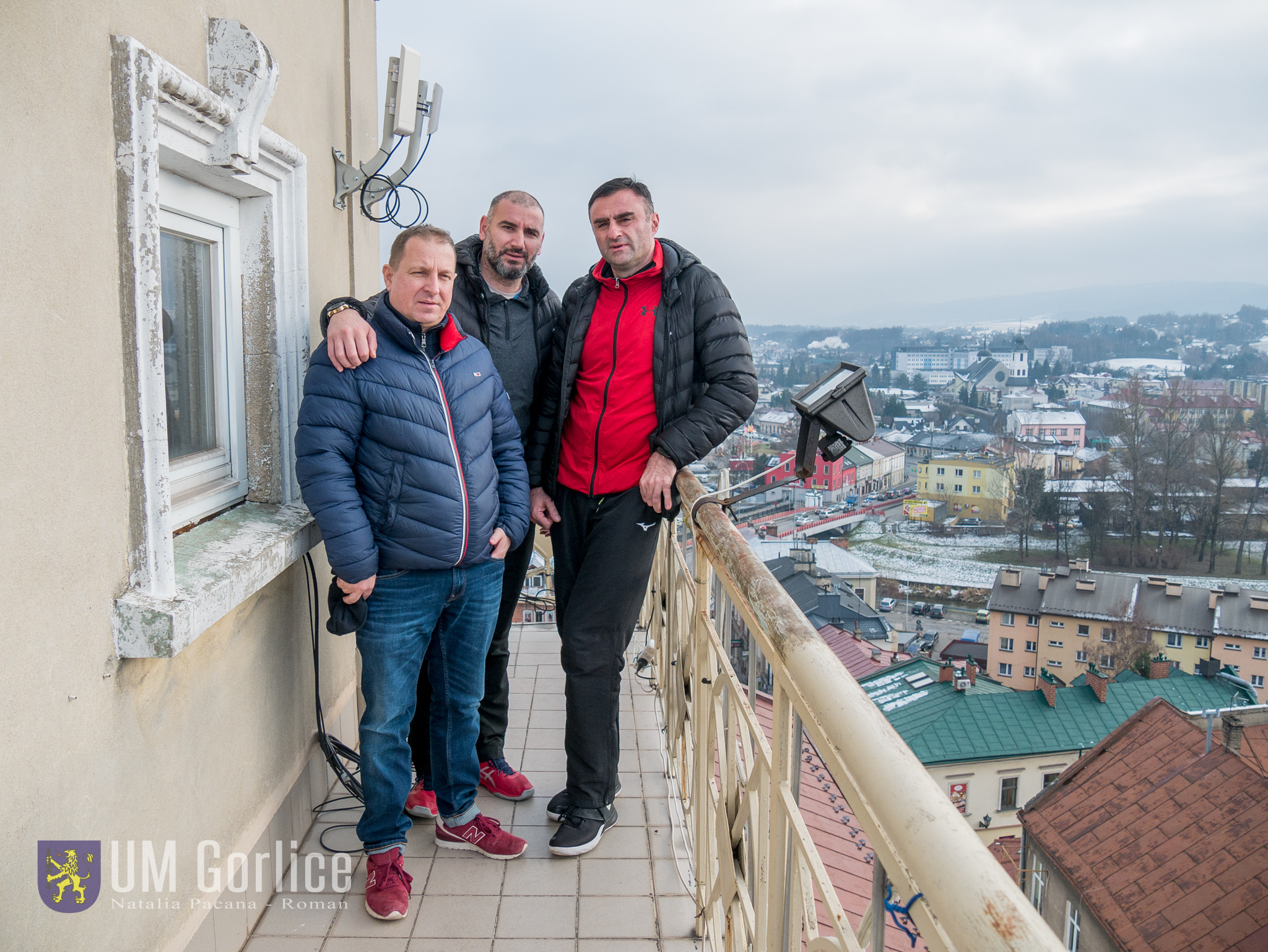 Przedstawiciele gruzińskiej kadry siatkarzy z wizytą na gorlickiej wieży 