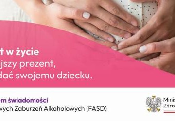 Baner z napisem Wrzesień – miesiąc świadomości FASD