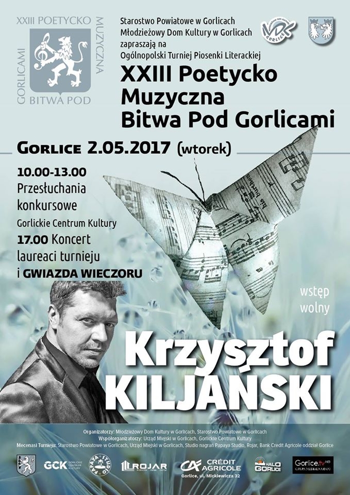 Krzysztof Kiljański gwiazdą Poetycko Muzycznej Bitwy pod Gorlicami