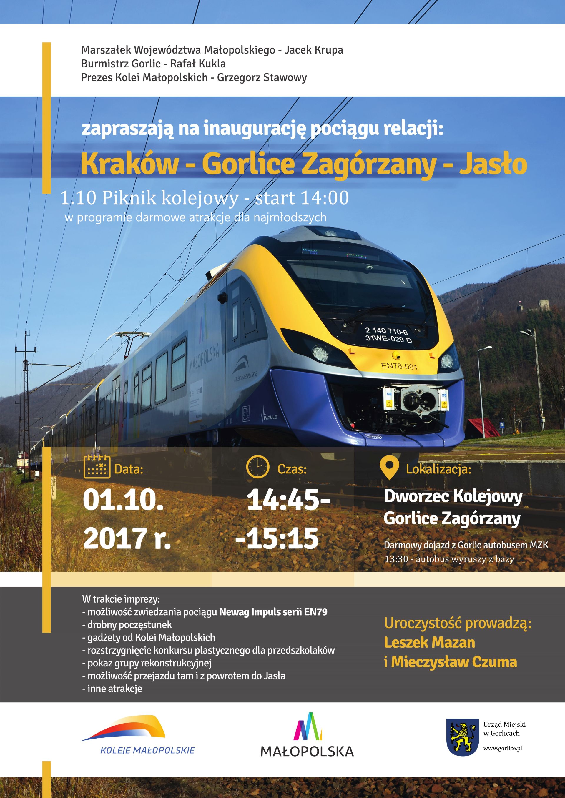 Piknik kolejowy na inaugurację nowego połączenia kolejowego Jasło-Gorlice-Kraków