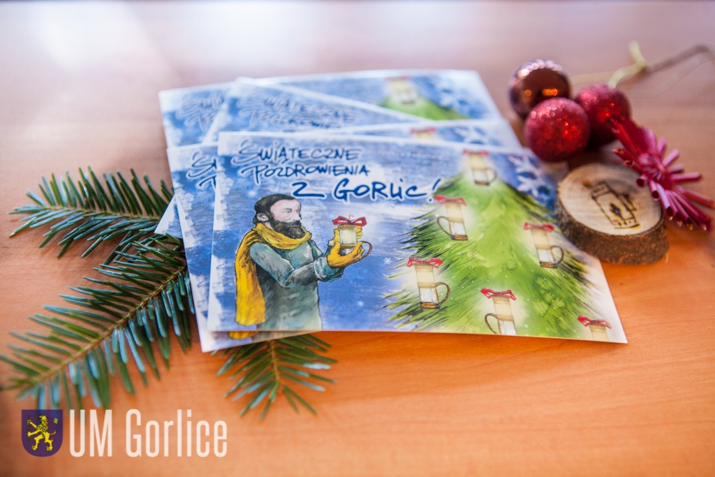 Rozdajemy świąteczne pocztówki z Gorlic!