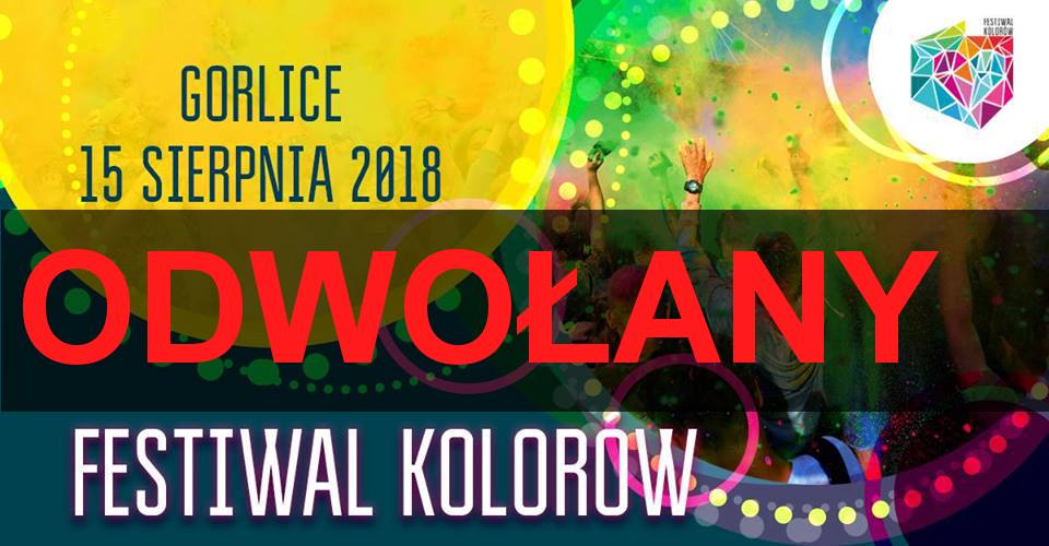 Festiwal Kolorów odwołany!