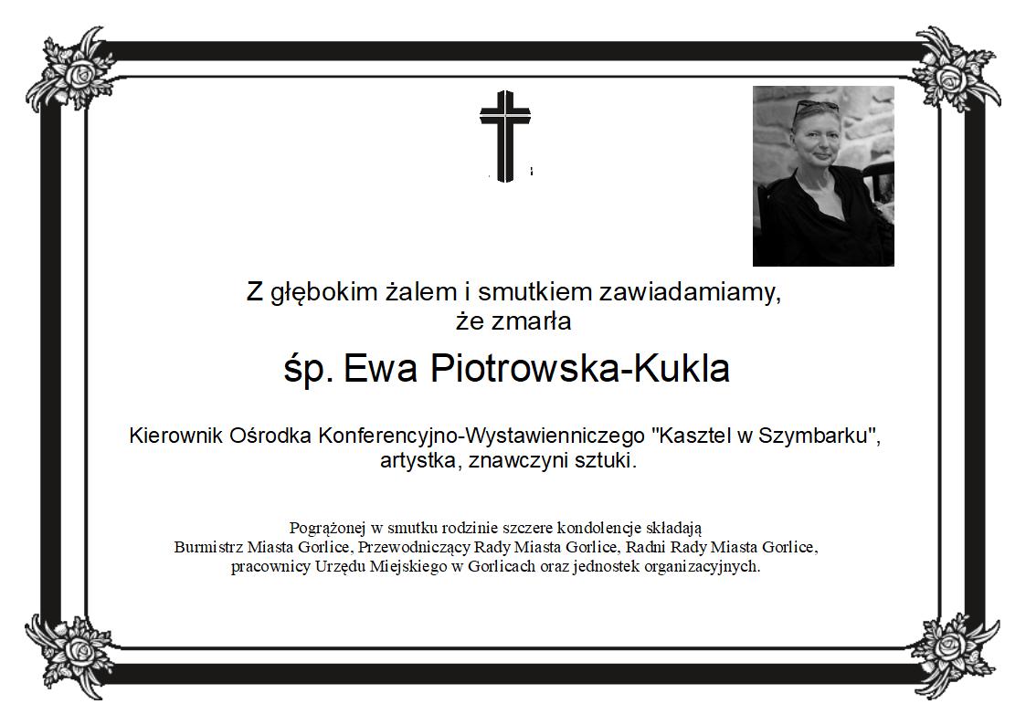 Zmarła Ewa Piotrowska-Kukla