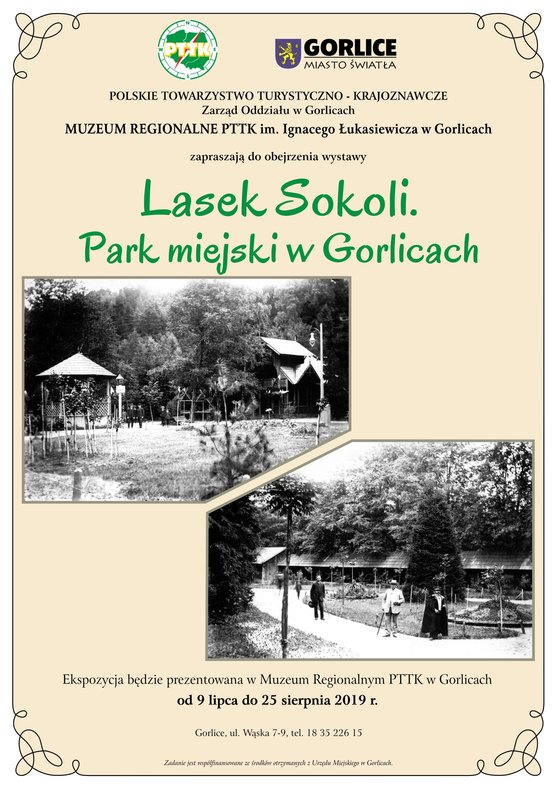 Lasek Sokoli. Park Miejski w Gorlicach.