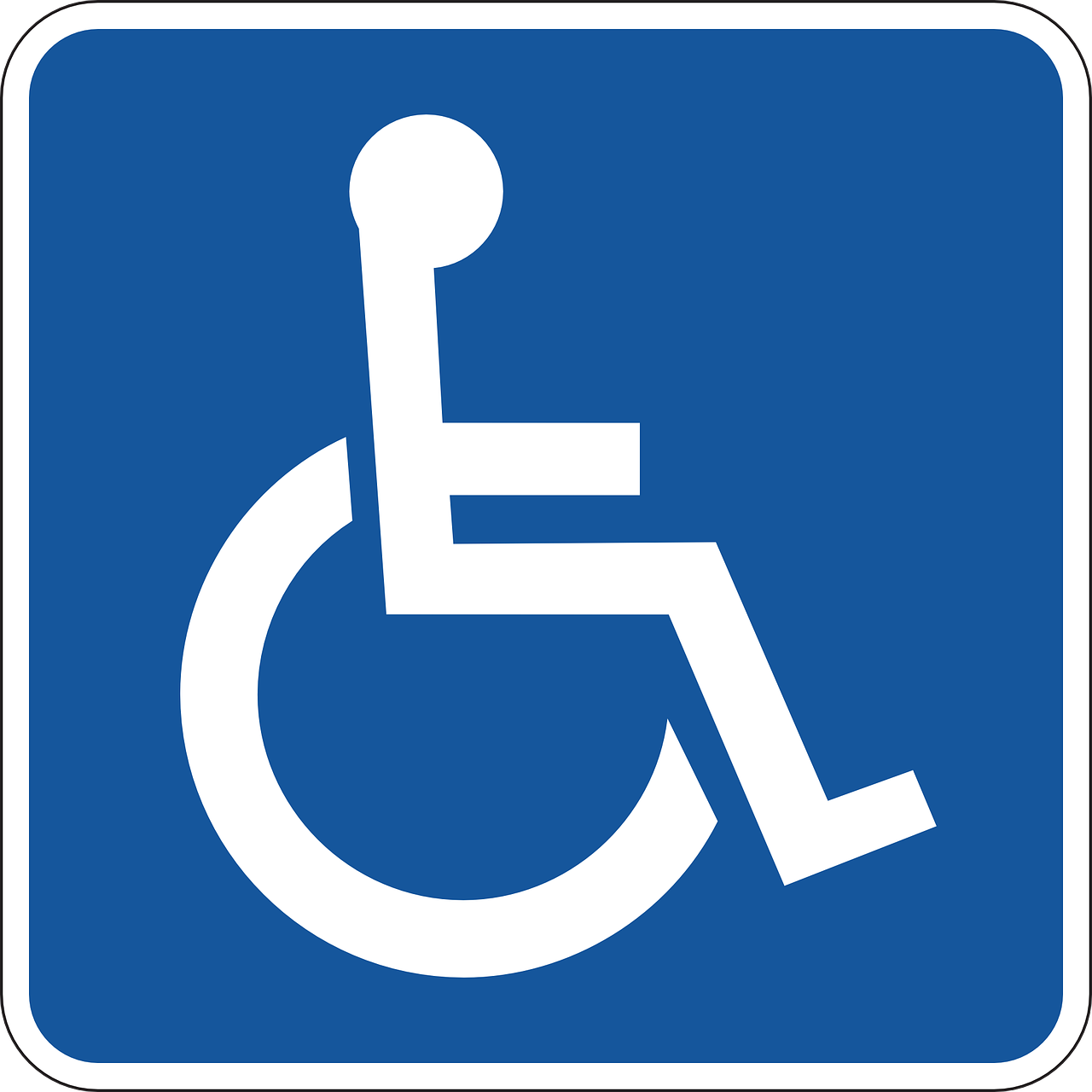 Znak - wózek inwalidzki.
