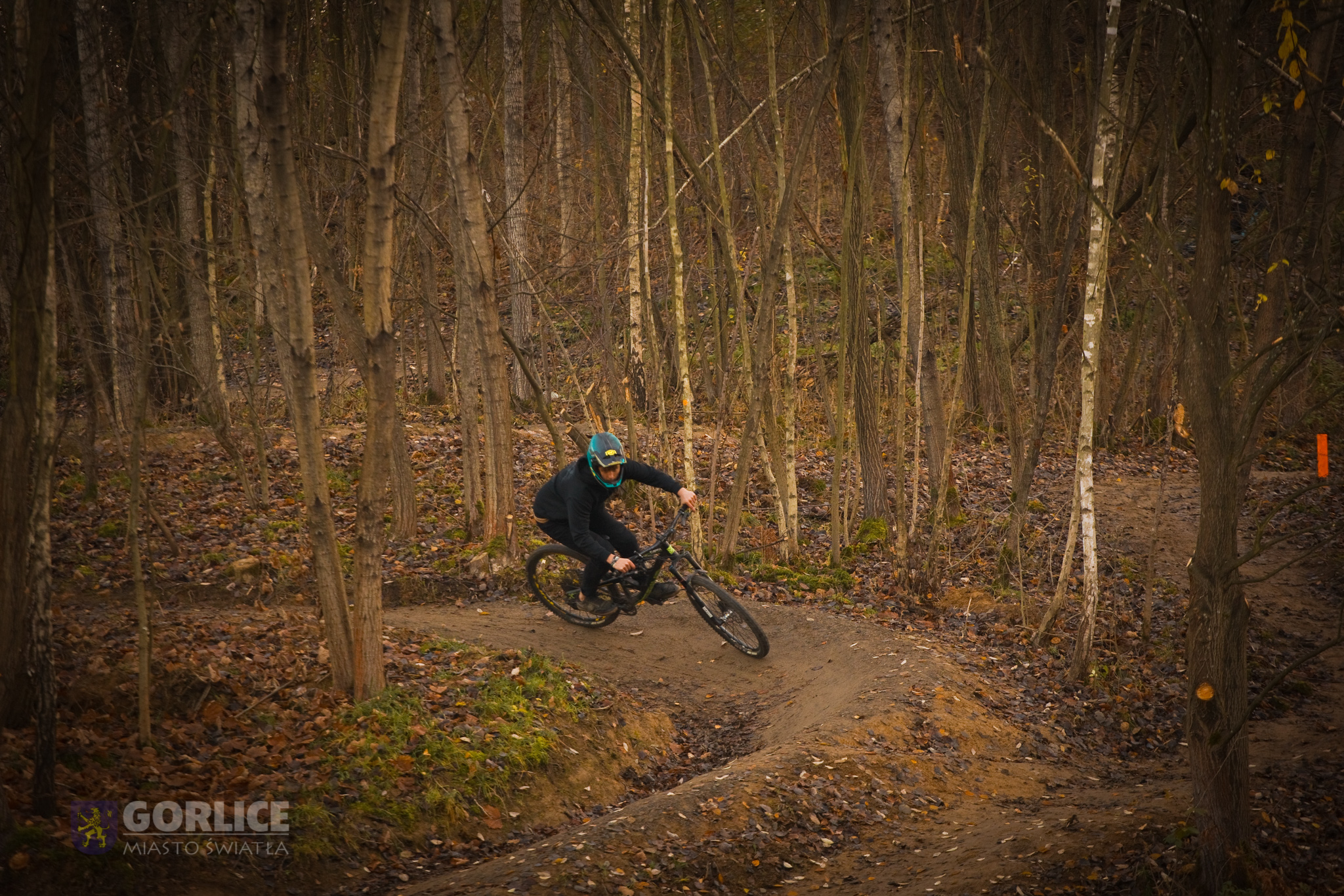 Singletrack - rowerzysta zjeżdżający