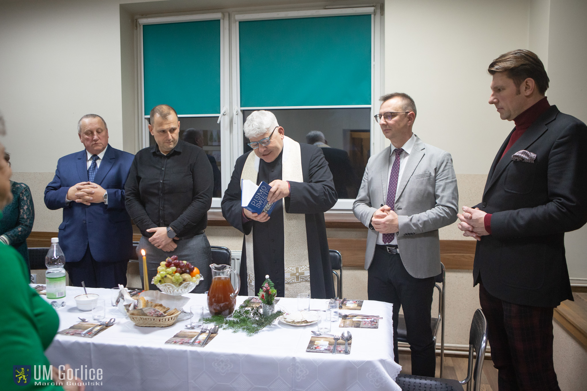 Uczestnicy spotkanie wigilijnego w Sokole.