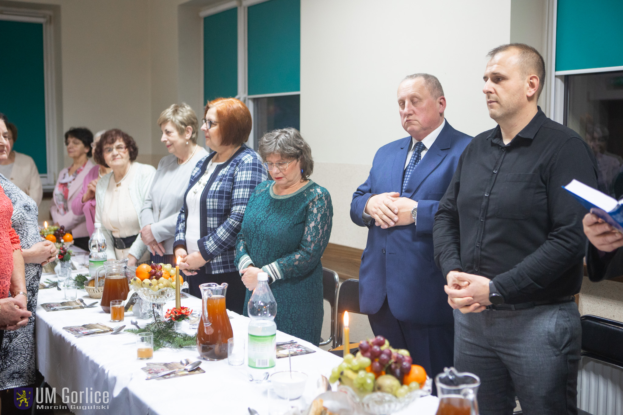 Uczestnicy spotkanie wigilijnego w Sokole.