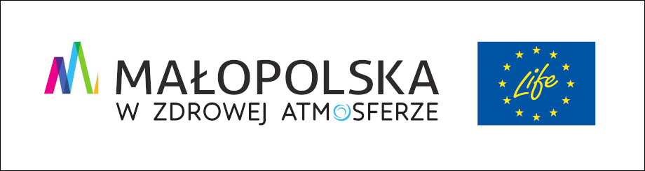 Logo programu LIFE i woj. Małopolskiego.