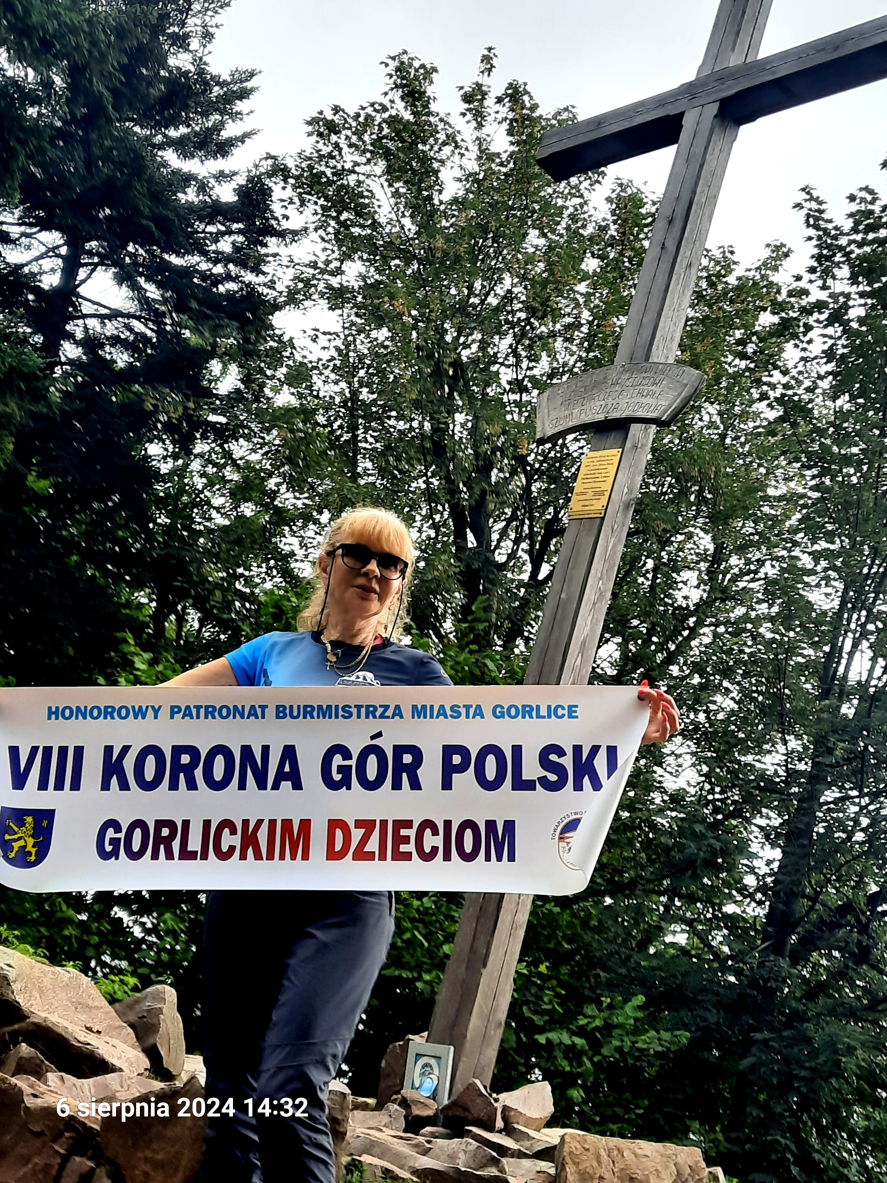 Wiesława Brudniak na szczyce Łysicy