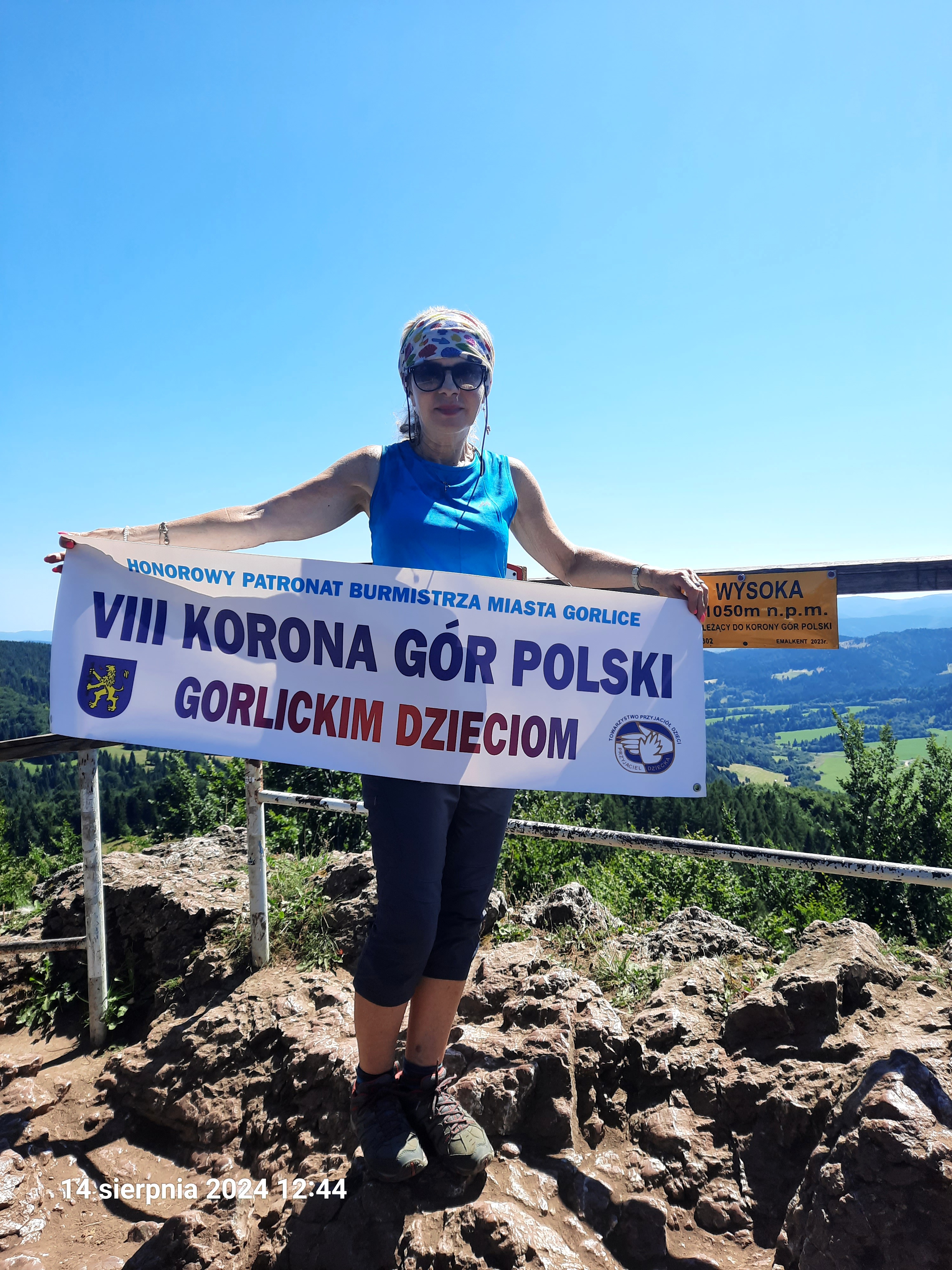 Wiesława Brudnaik na szczycie Wysokiej
