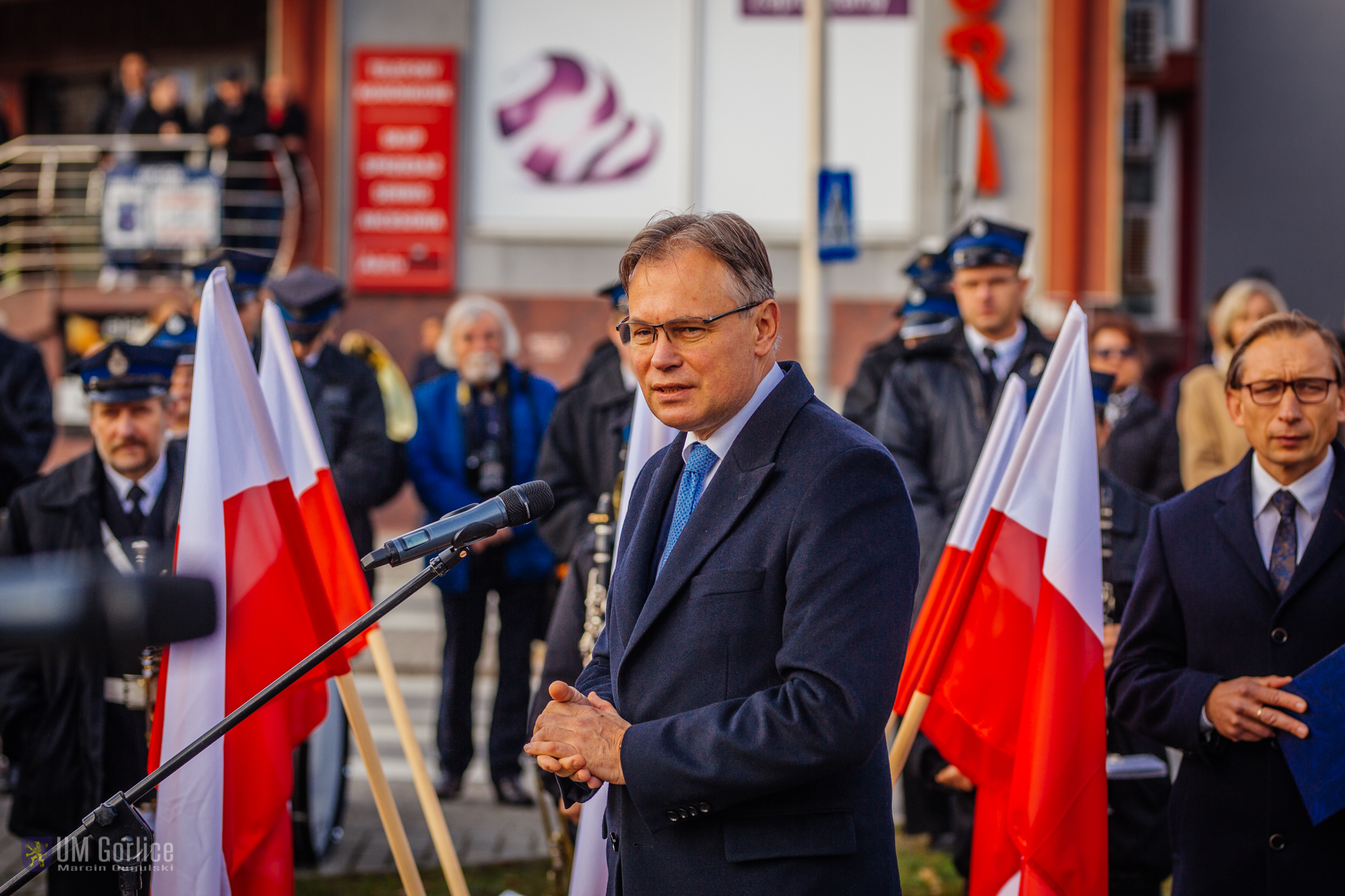 Wiceminister Spraw Zagranicznych Arkadiusz Mularczyk na obchodach 104. rocznicy odzyskania Niepodległości w Gorlicach