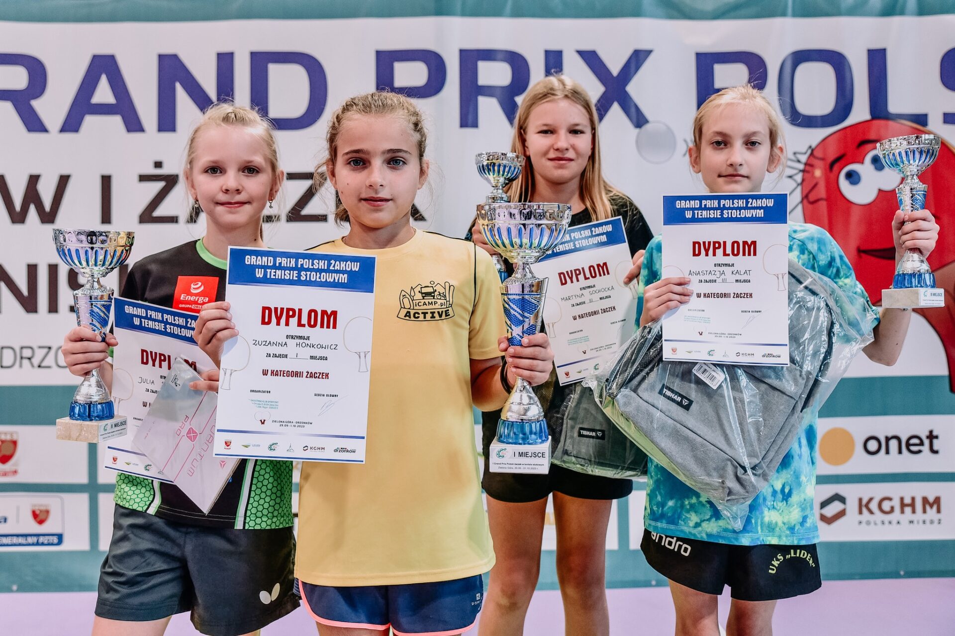 Laureatki I Grand Prix Polski w tenisie stołowym