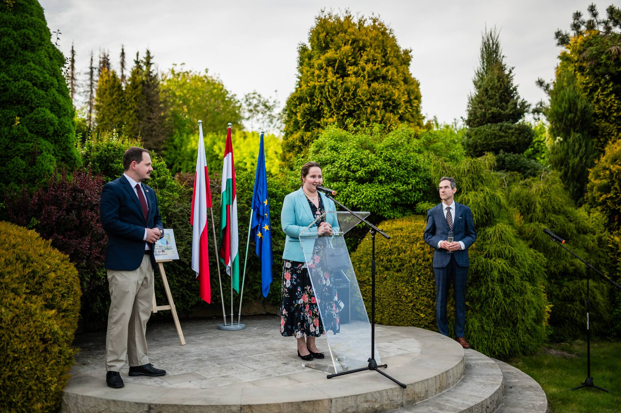 Pani Ambasador Węgier podczas przyjęcia pożegnalnego 