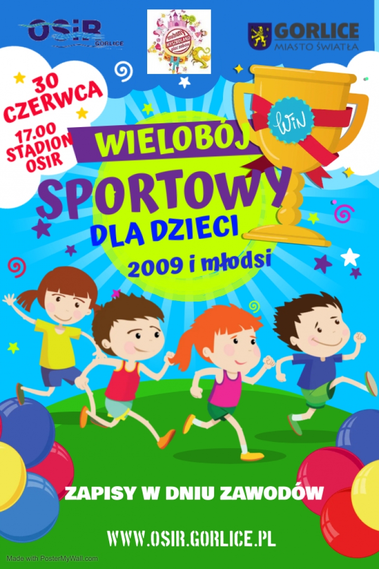 Plakat Wieloboju sportowego dla dzieci - 2009 i młodsi