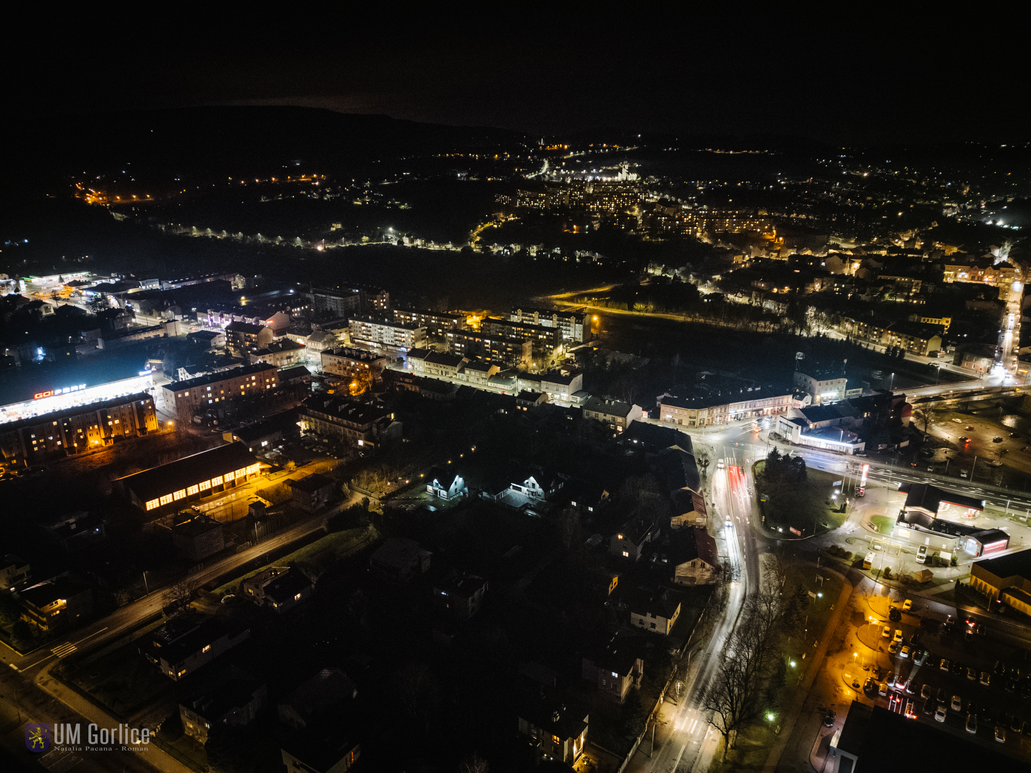 Widok na Gorlice z drona