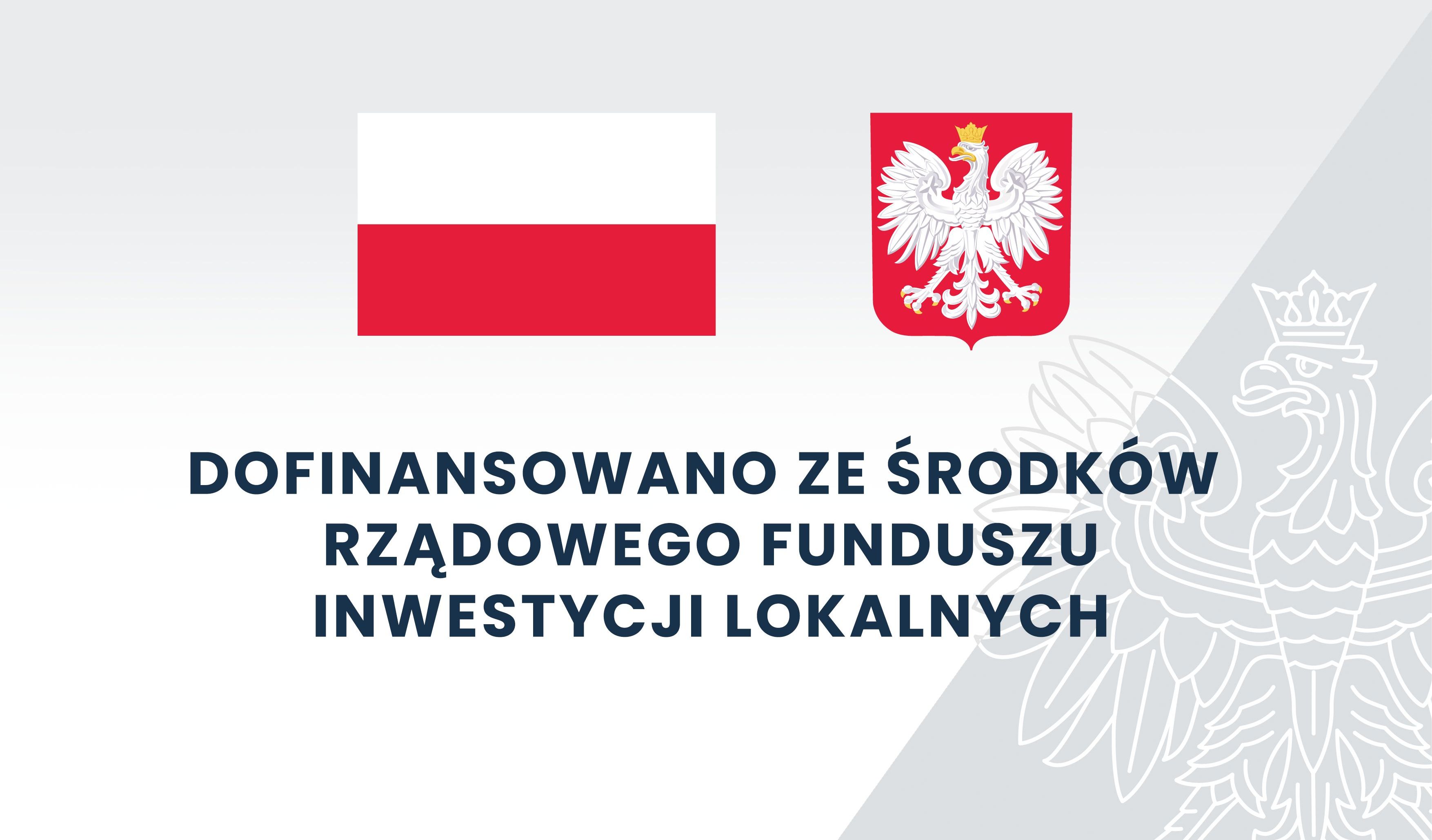 Logotyp - flaga i godło Polski.