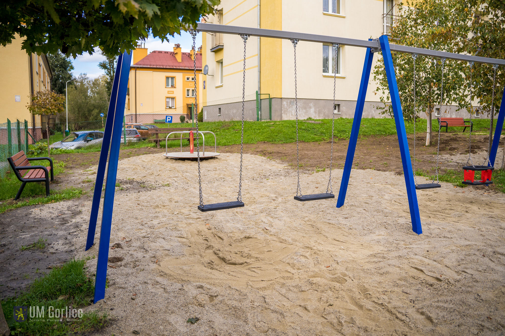 Plac zabaw po modernizacji.