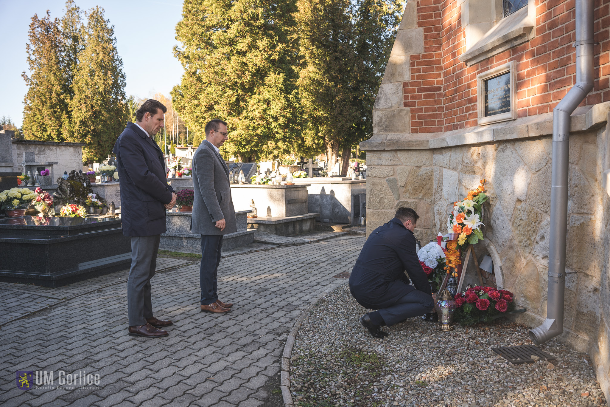 Włodarze Miasta na Cmentarzu Parafialnym w Gorlicach.