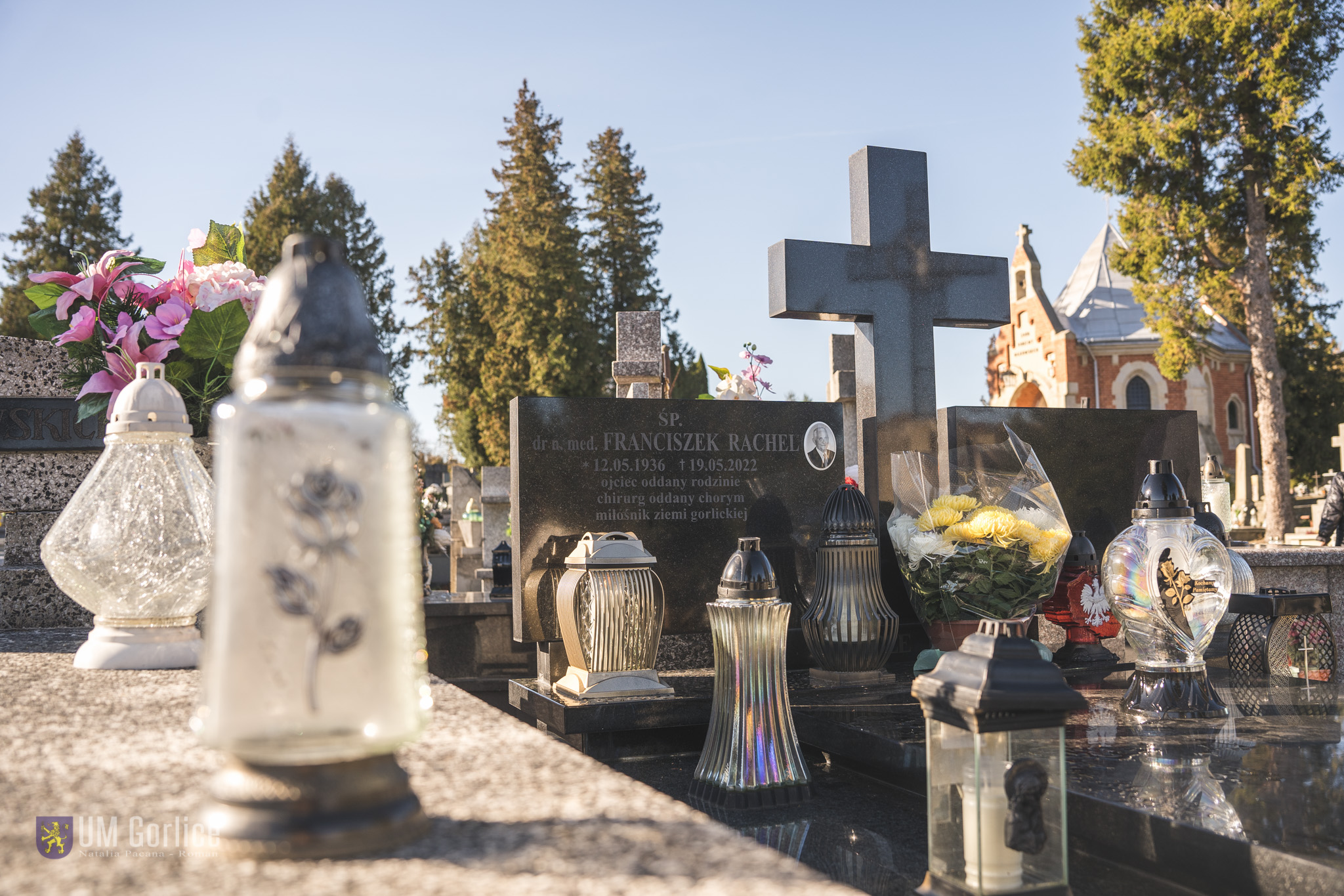 Włodarze Miasta na Cmentarzu Parafialnym w Gorlicach.