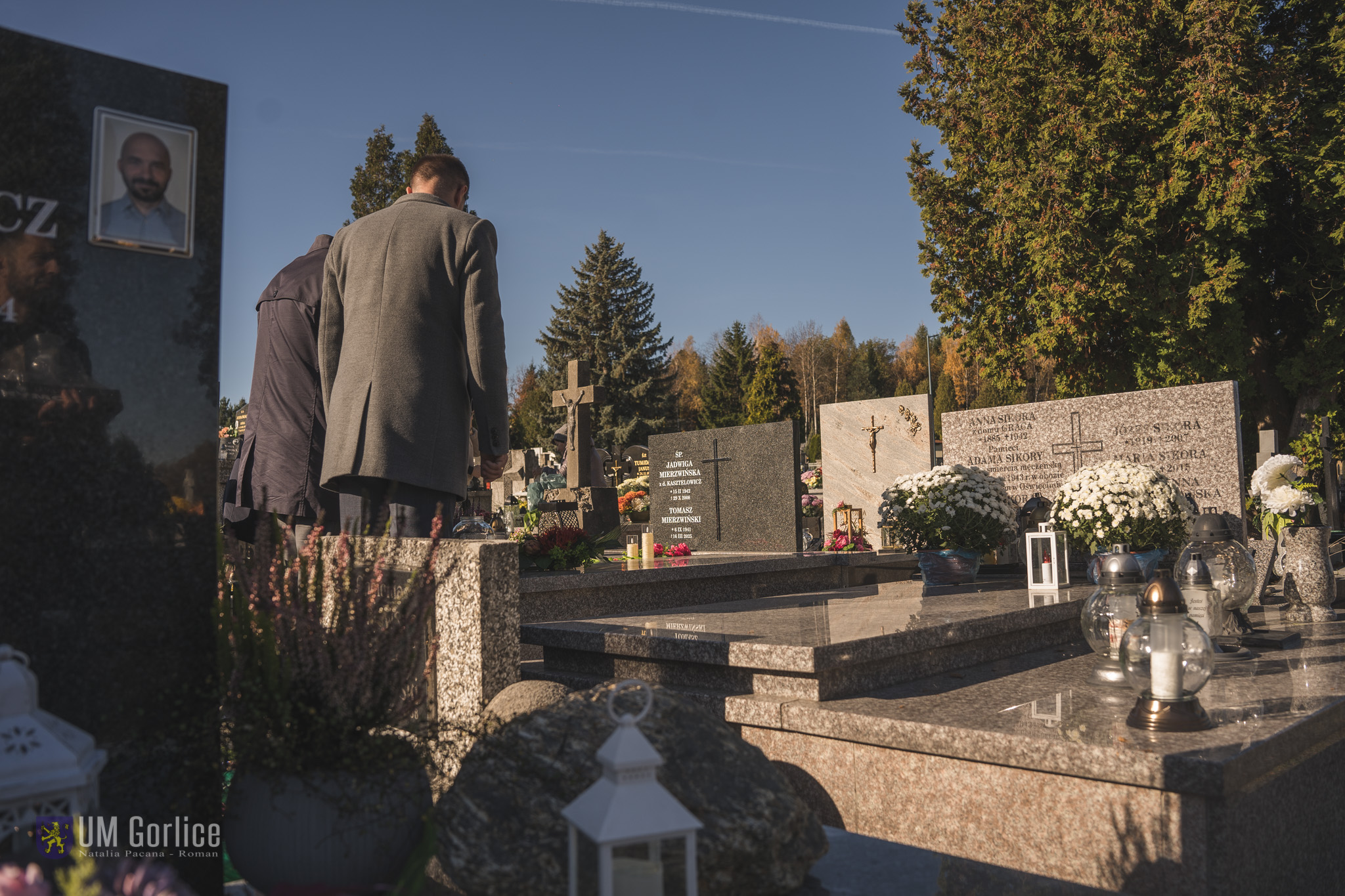 Włodarze Miasta na Cmentarzu Parafialnym w Gorlicach.