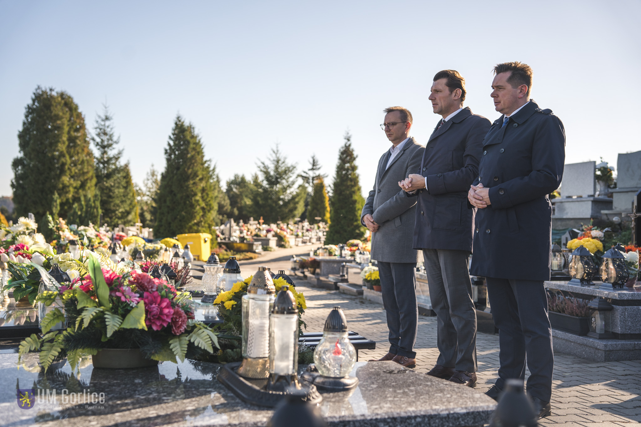 Włodarze Miasta na Cmentarzu Parafialnym w Gorlicach.