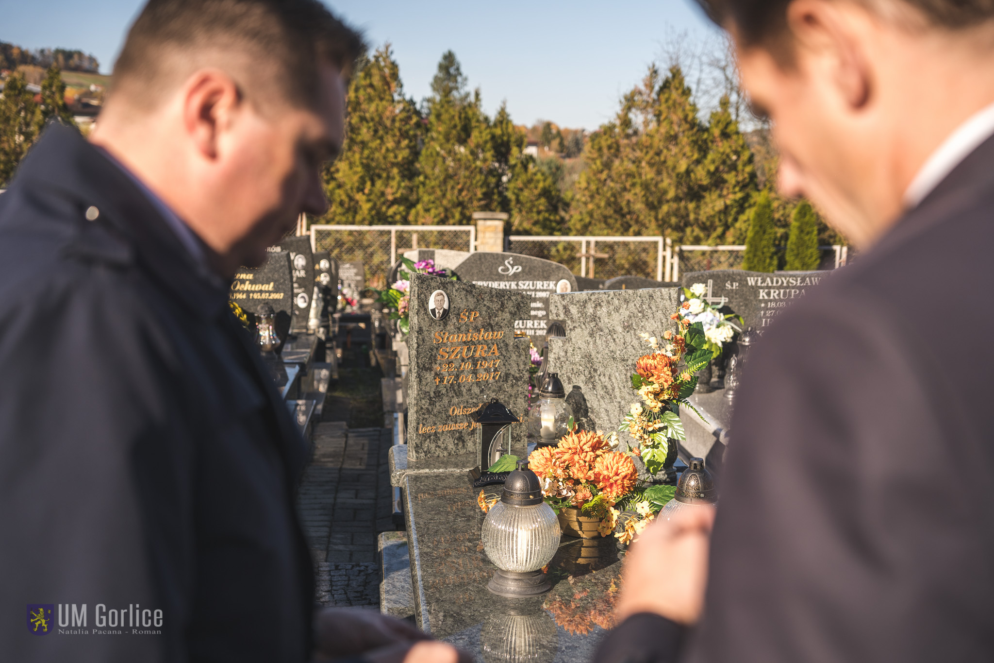 Włodarze Miasta na Cmentarzu Parafialnym w Gorlicach.