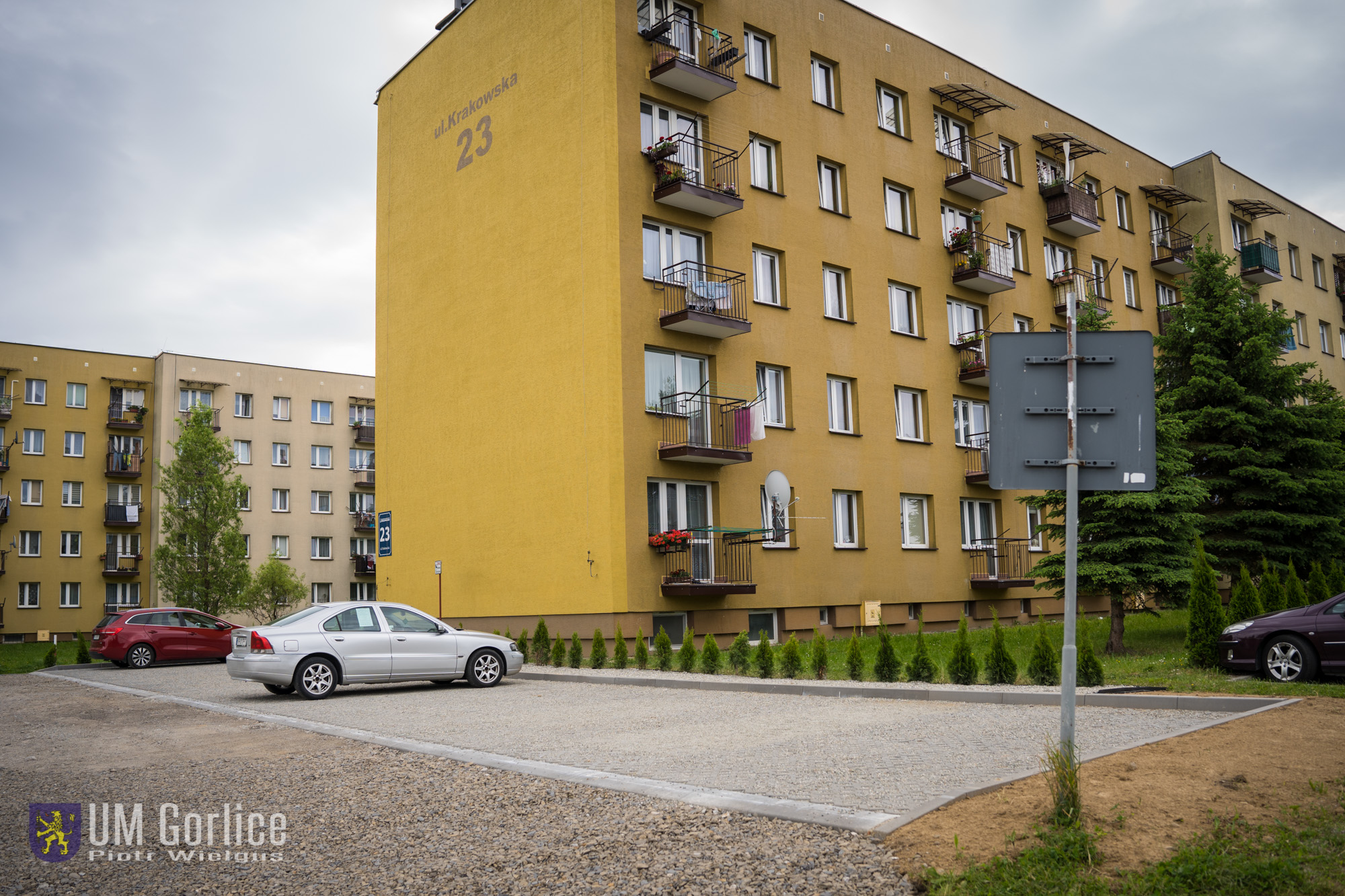 Parking przy Krakowskiej po remoncie.
