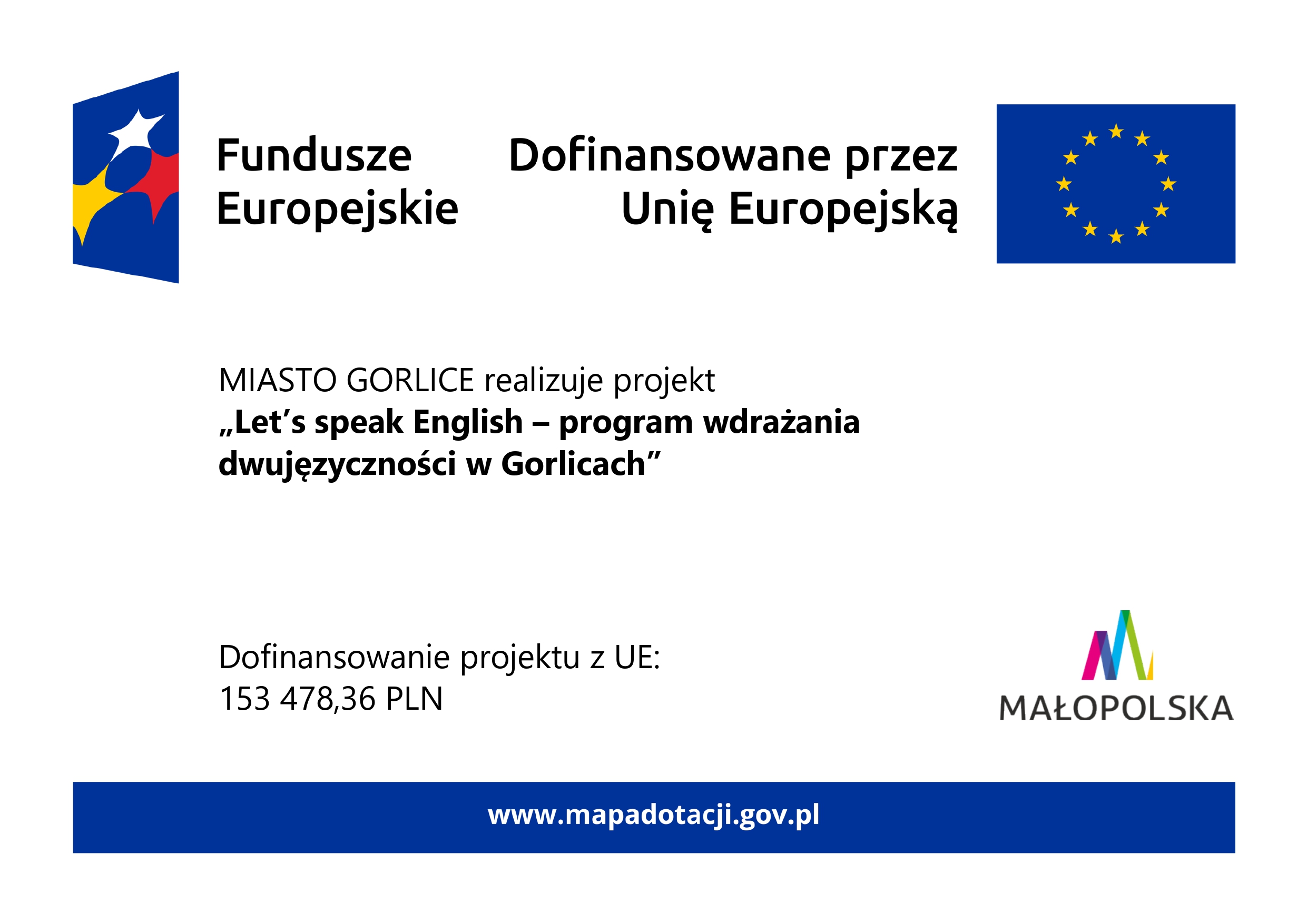 Plakat informujący o projekcie