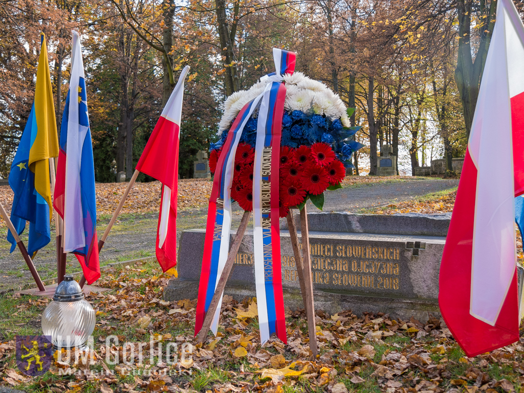 Uroczystość przy Pomniku Pamięci Słoweńskich Żołnierzy - złożenie wiązanki 