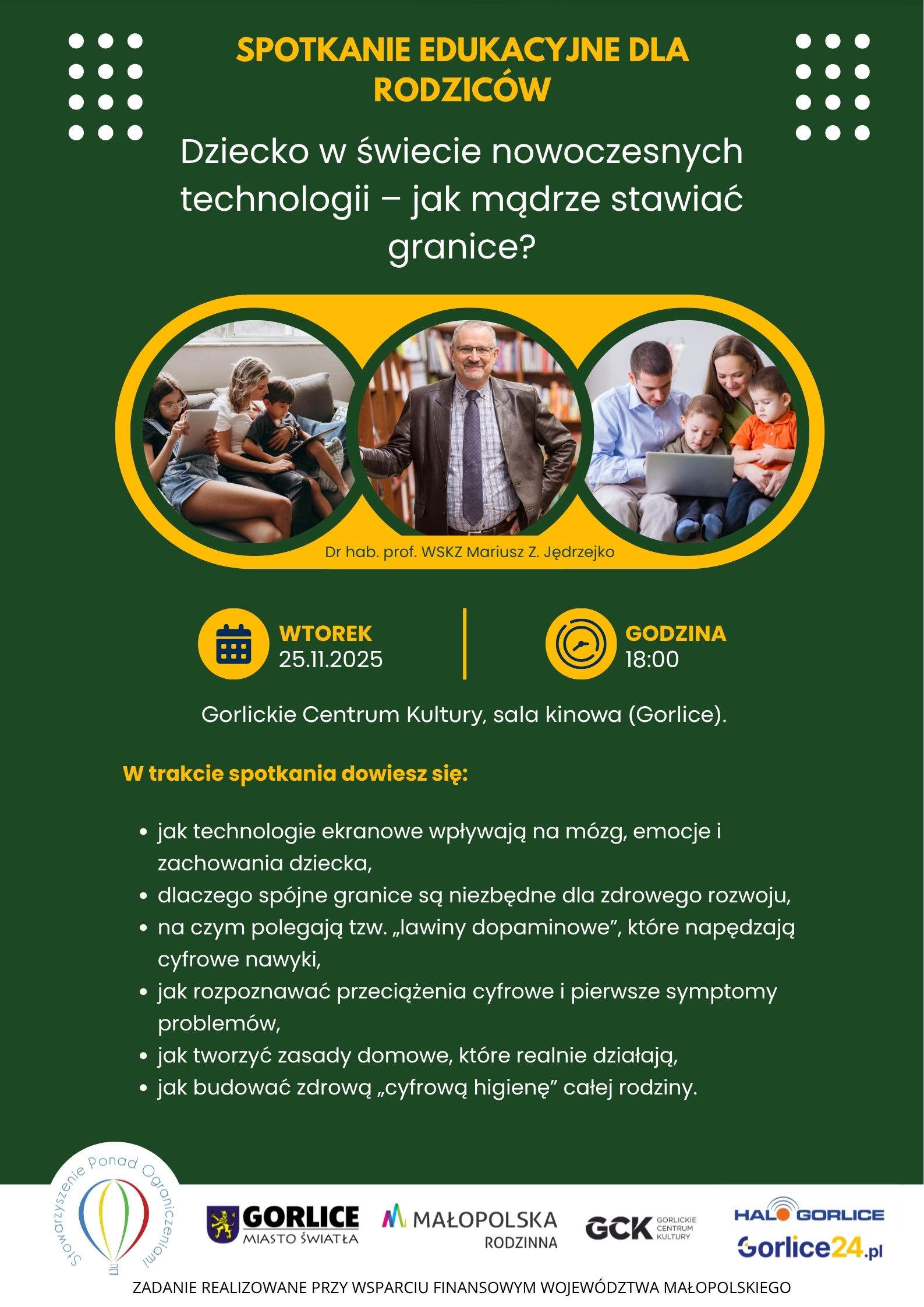 Plakat zapraszający na wydarzenie.