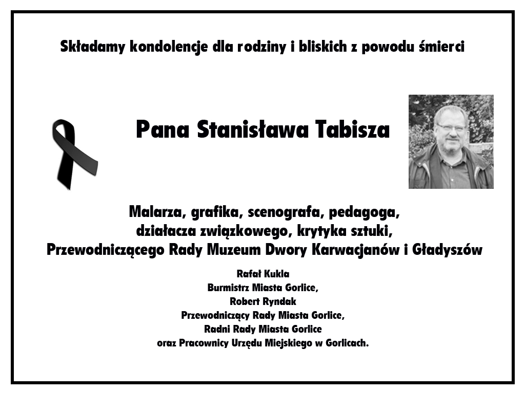 Nekrolog Stanisława Tabisza.