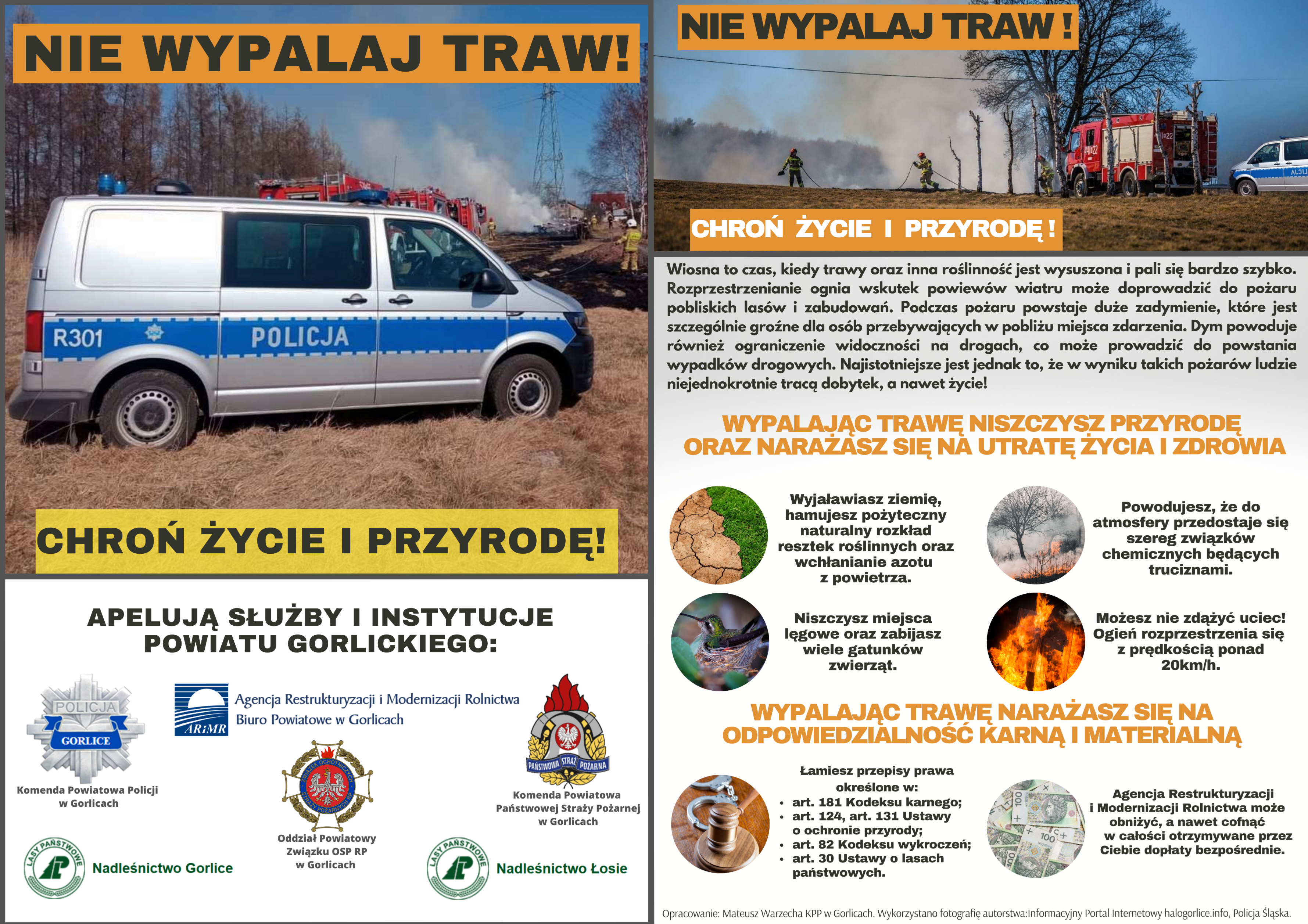 Infografika - nie wypalaj traw