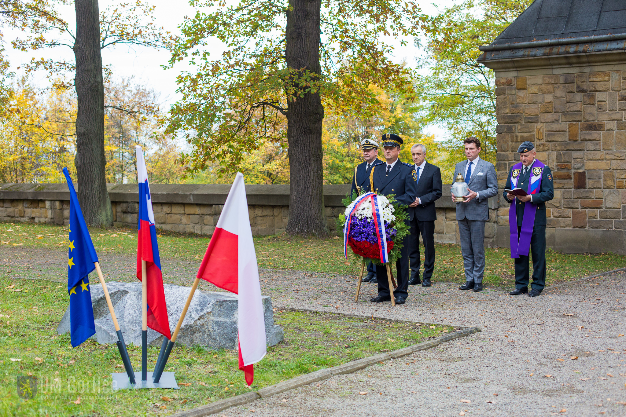Delegacja z Ambasady Słowenii na Cmentarzu nr 91 w Gorlicach