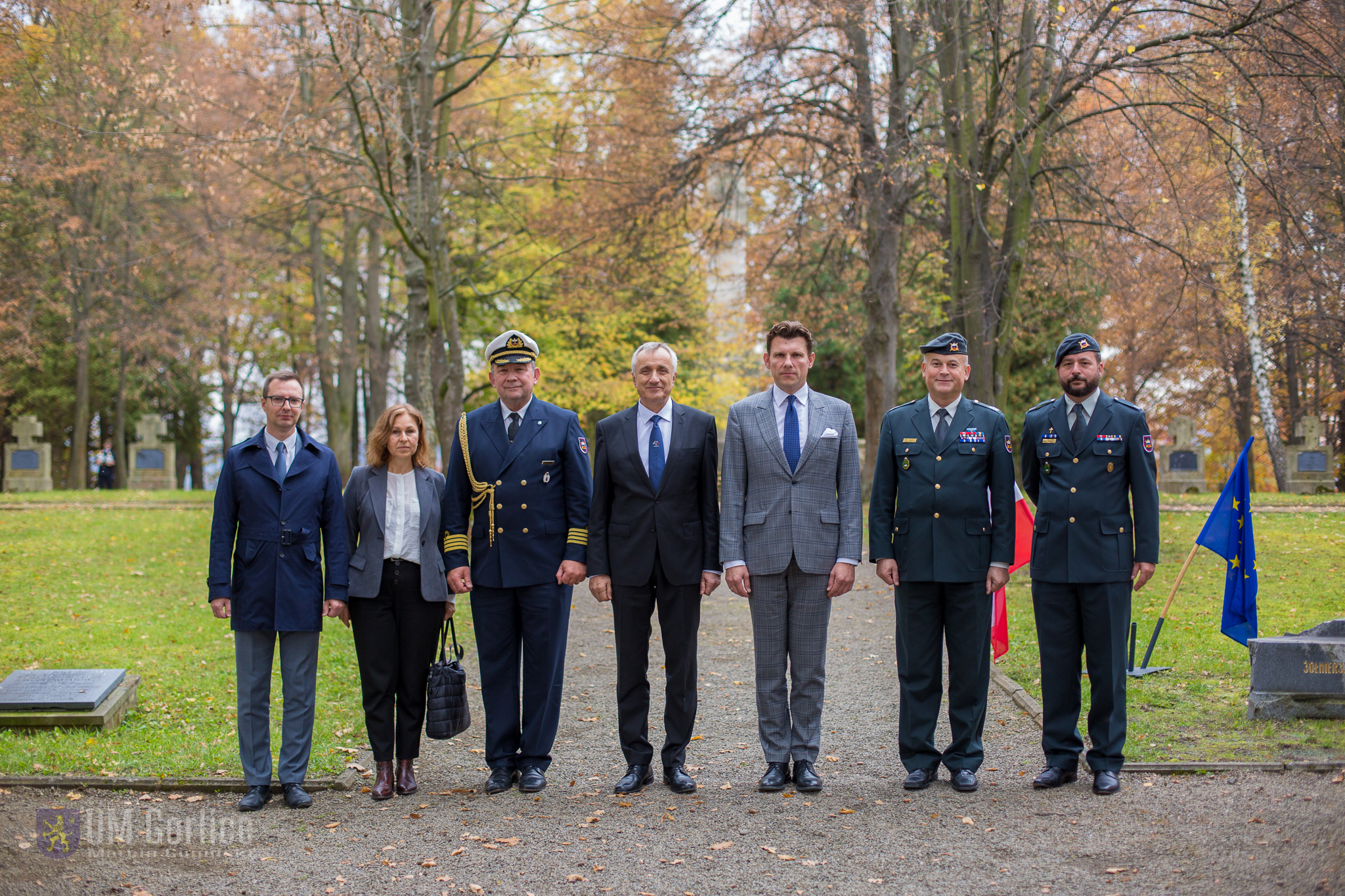 Delegacja z Ambasady Słowenii w Polsce na Cmentarzu nr 91 w Gorlicach