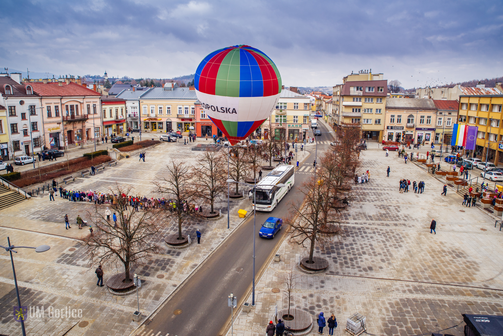 Start balonu na Rynku