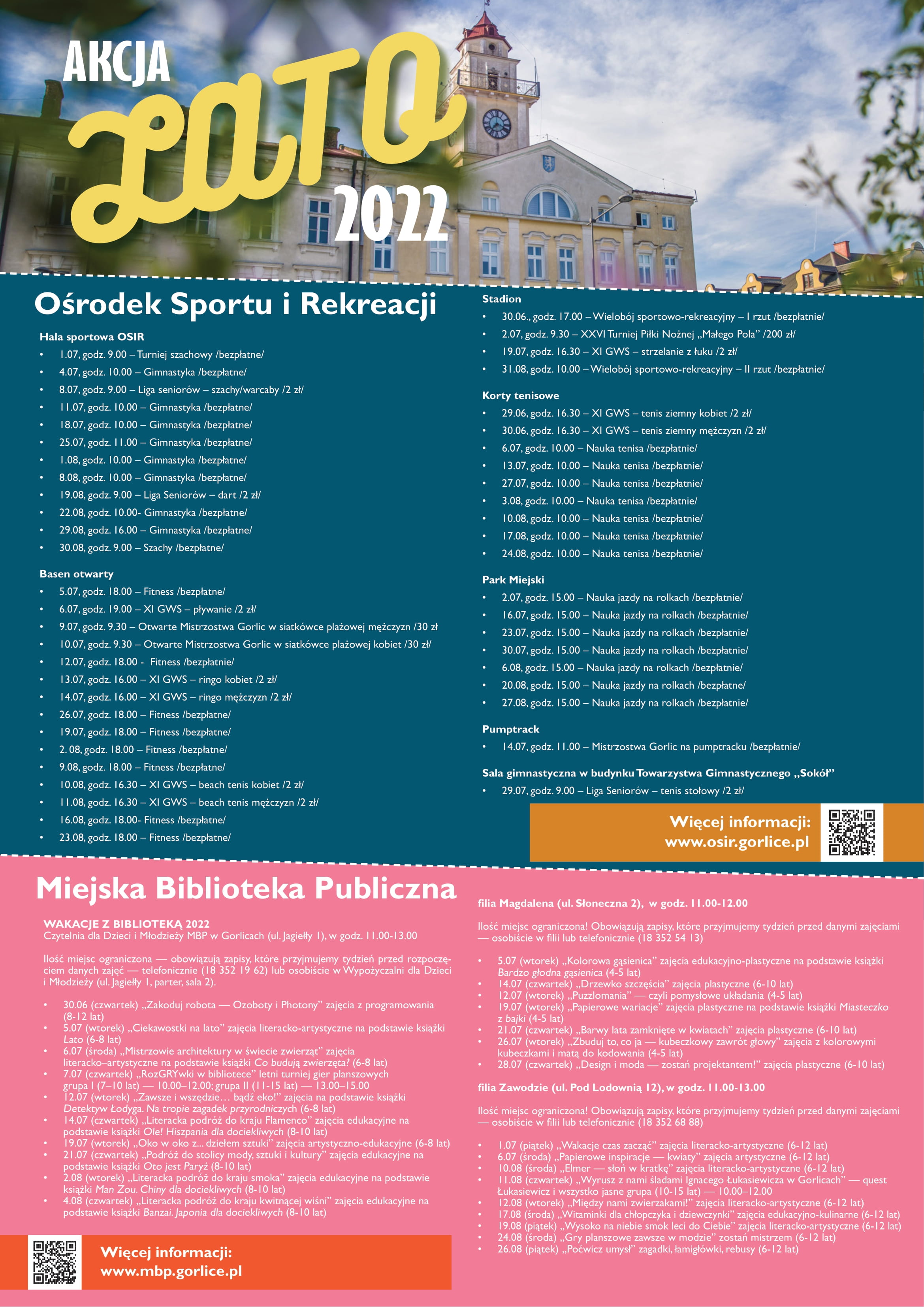 Plakat Akcja Lato 2022 - OSIR i MBP
