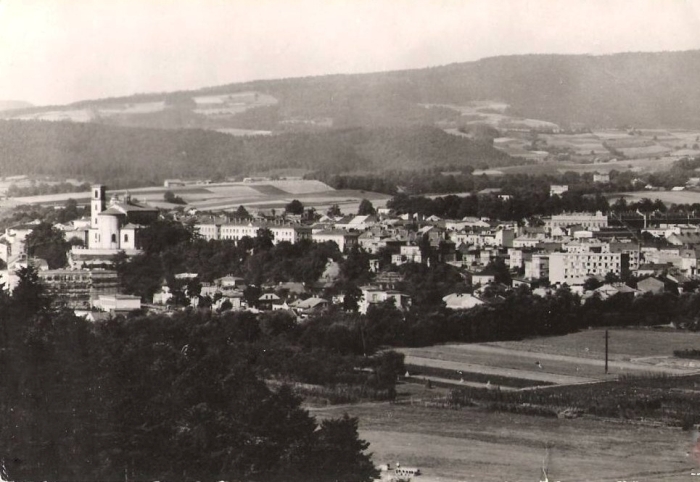 Archiwalne zdjęcie przedstawiające panoramę Gorlic.