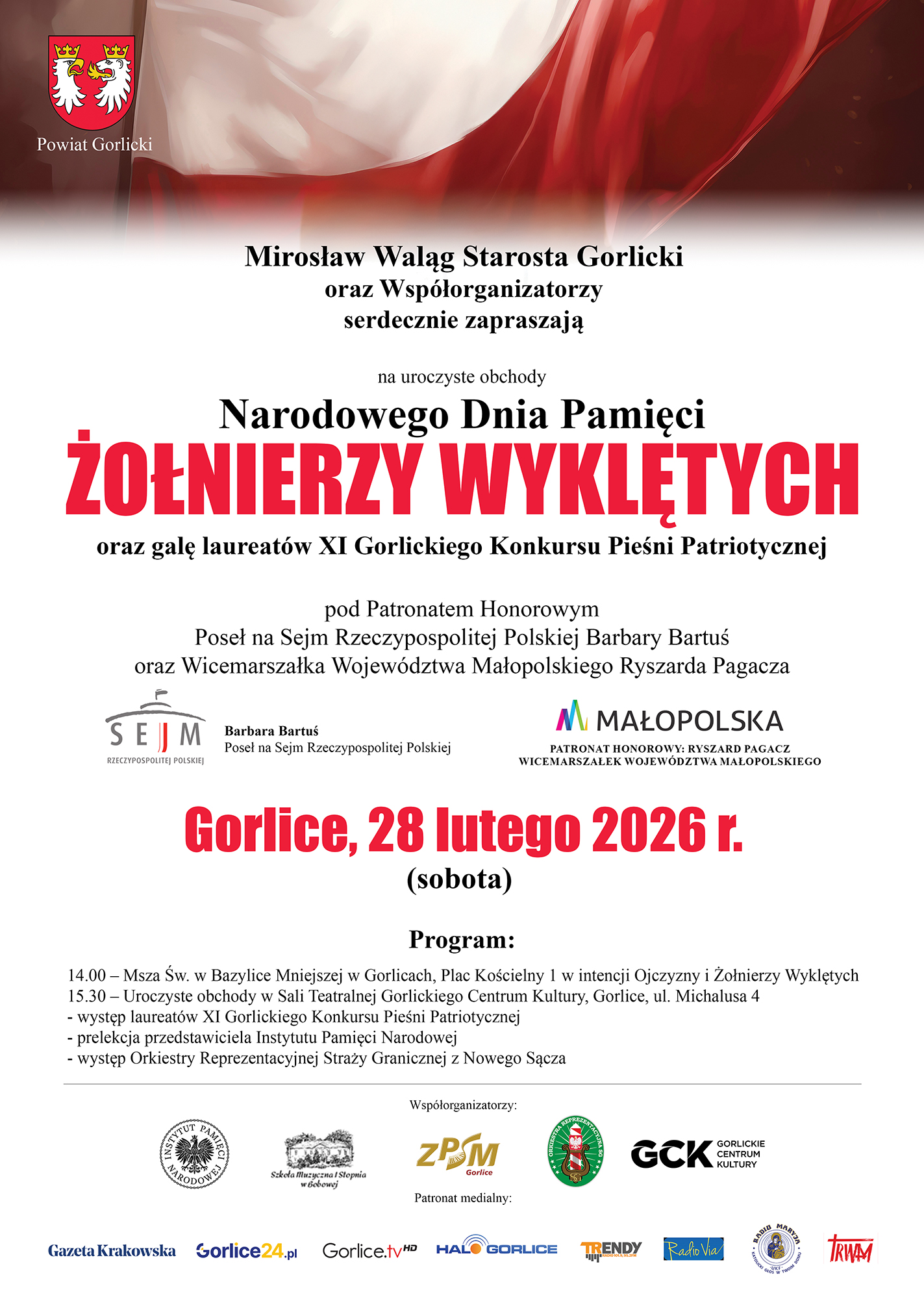 Plakat zapraszajacy na wydarzenie.