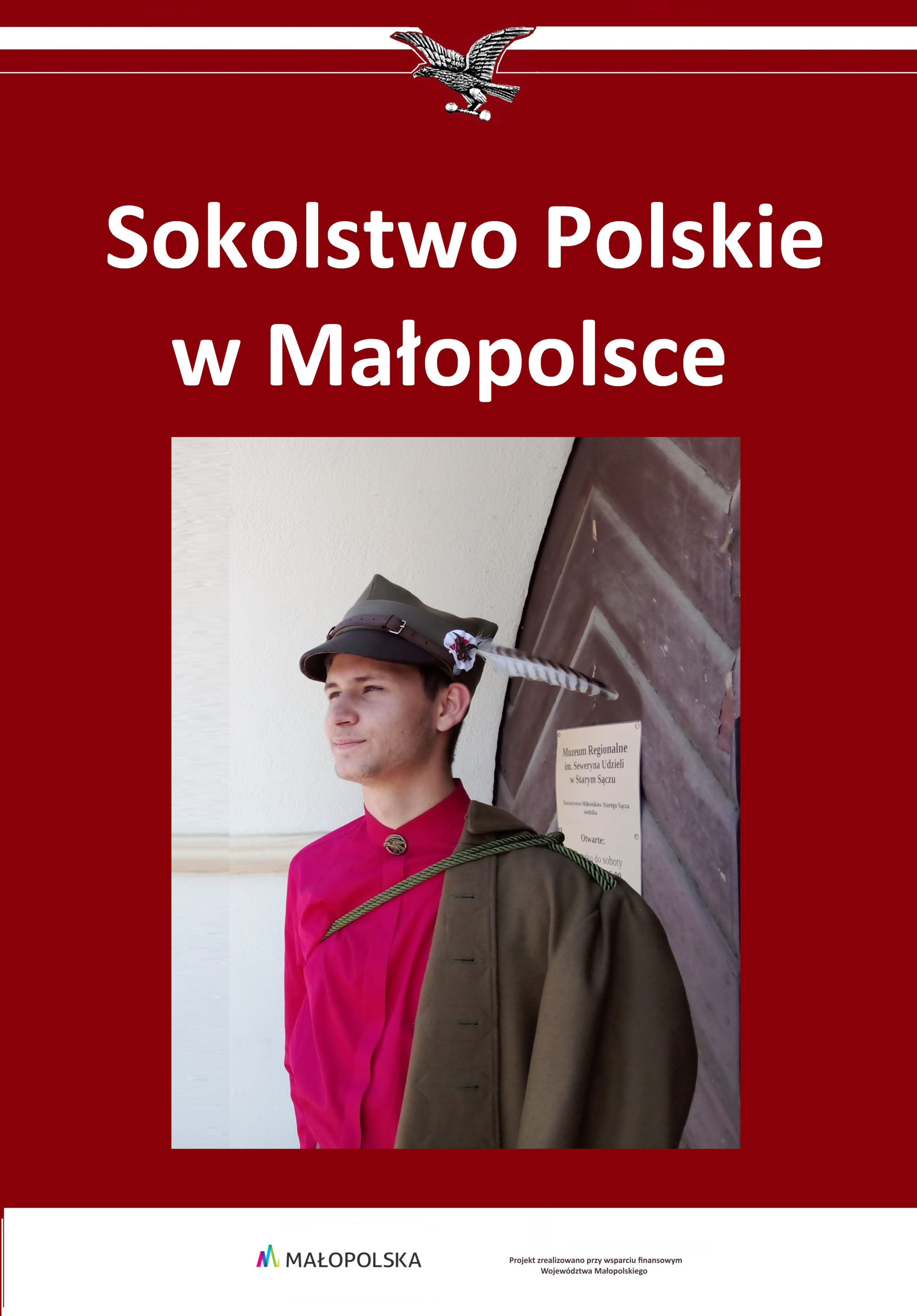Plakat zapraszajacy na wystawę - na pierwszym planie Sokolnik.