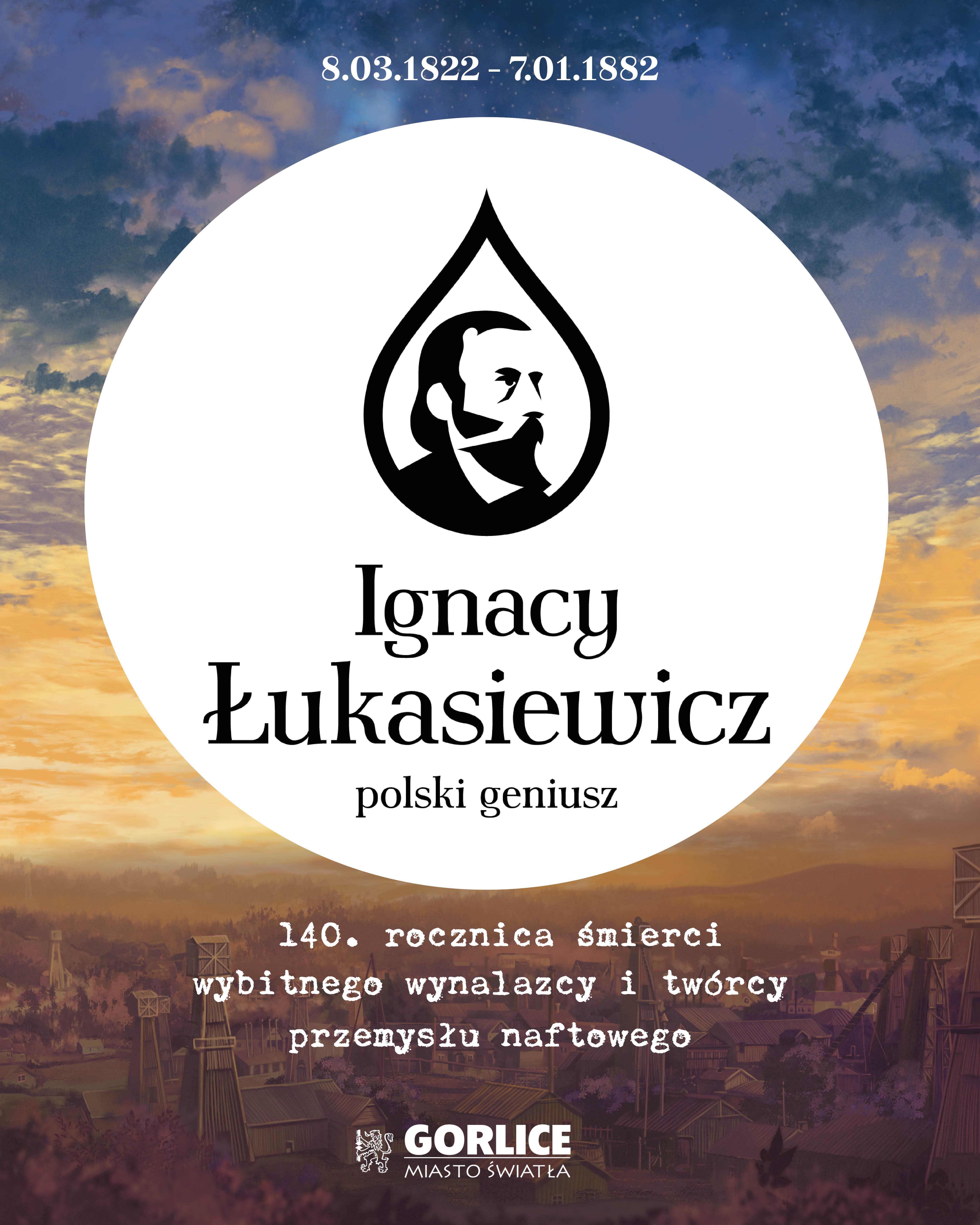 Infografika o rocznicy śmierci Łukasiewicza