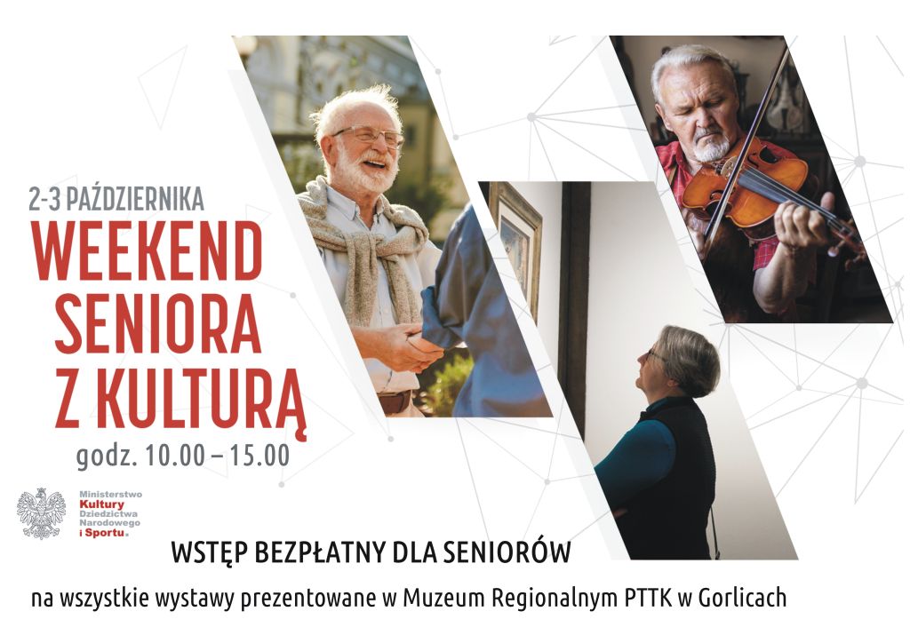 Baner z napisem Weekend seniora z kulturą.