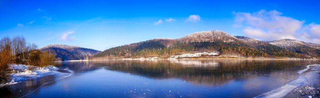 Widok na jezioro Klimkówka.