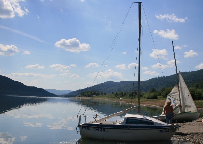 Widok na jezioro Klimkówka.