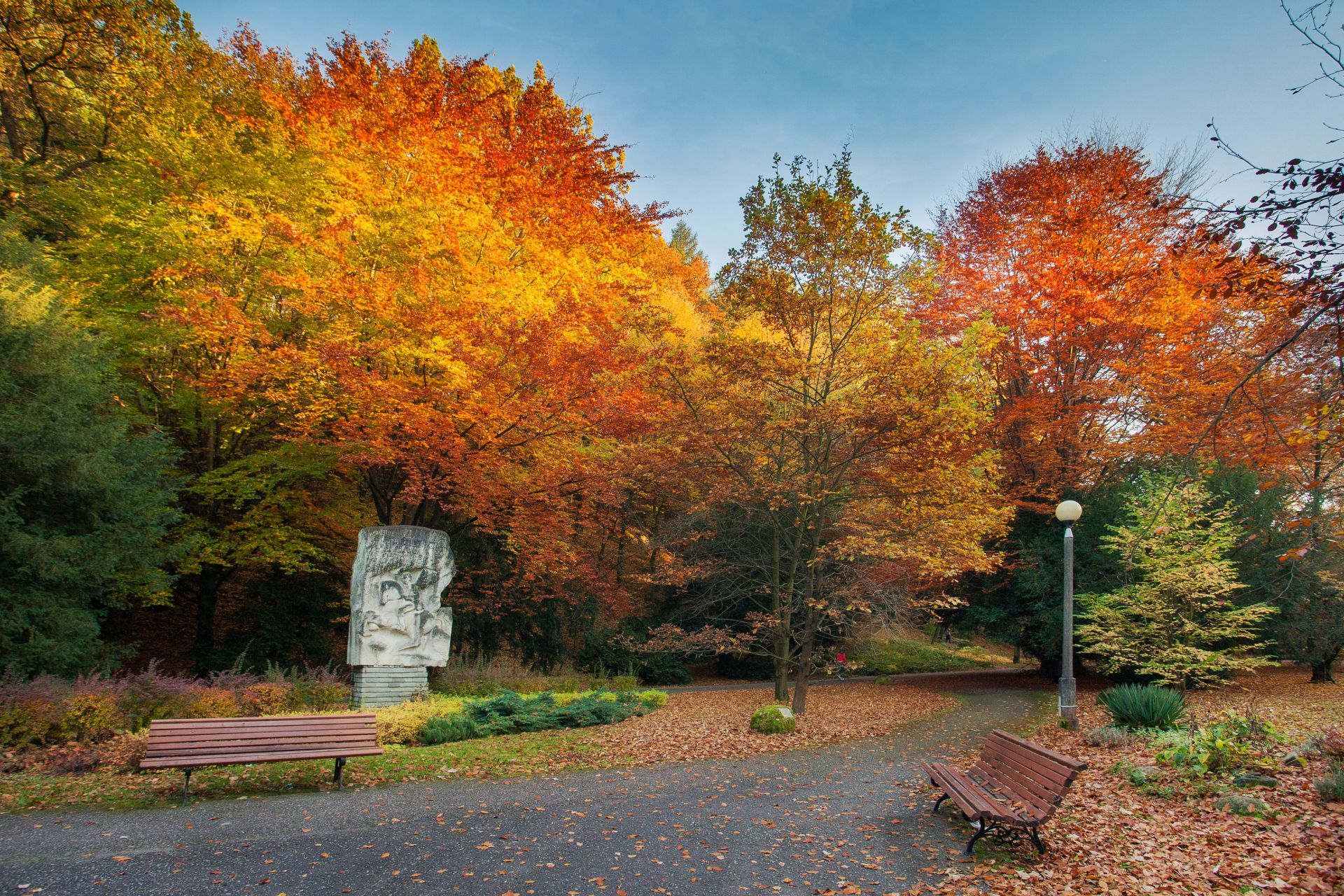 Jesienny Park Miejski w Gorlicach.