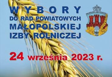 Plakat informujący o wyborach do izb rolniczych.