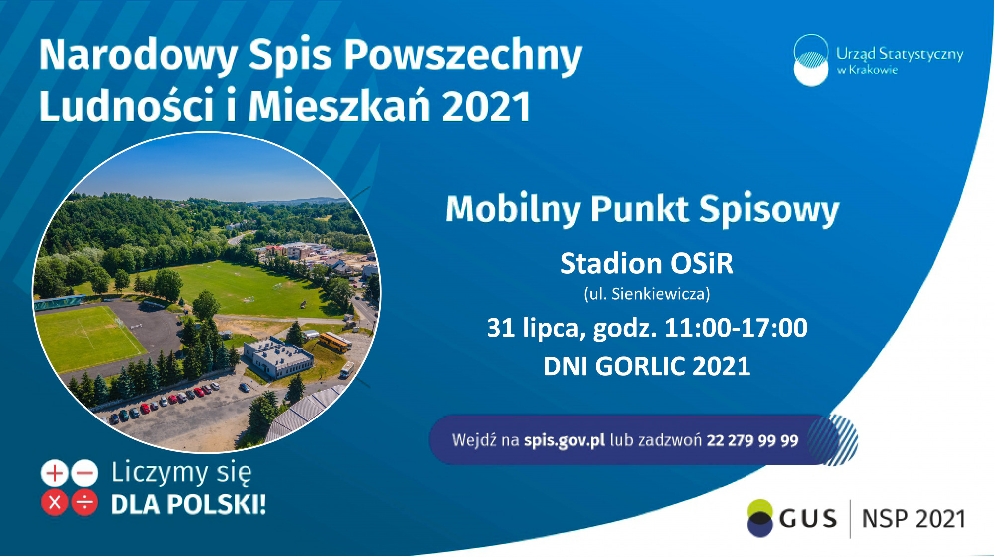 Grafika zapraszająca do Mobilnego Punktu Spisowego.