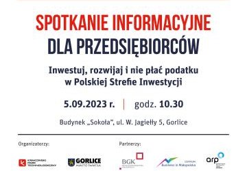„Inwestuj, rozwijaj i nie płać podatku w Polskiej Strefie Inwestycji” – spotkanie informacyjne dla przedsiębiorców