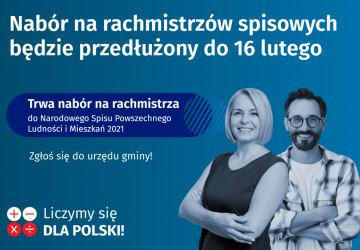 Nabór na rachmistrzów spisowych przedłużony do 16 lutego
