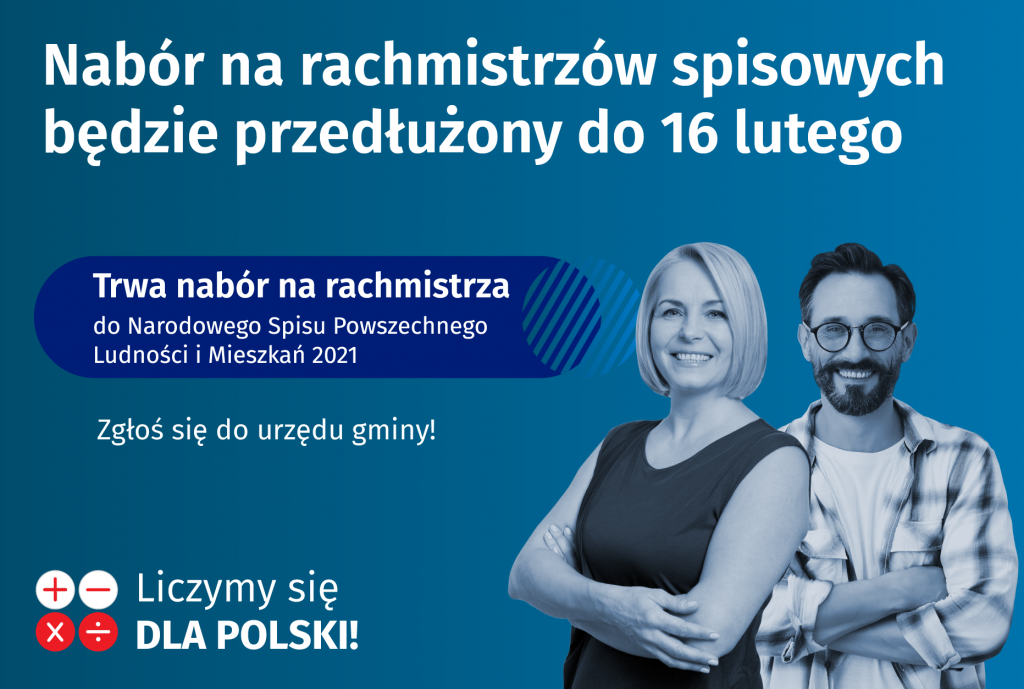 Nabór na rachmistrzów spisowych przedłużony do 16 lutego